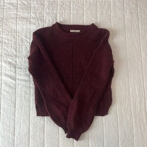 Olivia Crewneck Sweater in Ruby Red